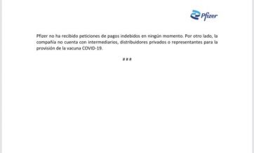 Coimas: Pfizer desmintió a Bullrich y Alberto irá a la Justicia