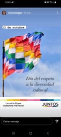 En las redes sociales, la política conmemoró el día del respeto a la diversidad cultural