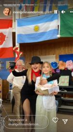 Evangelina Anderson representó a Argentina en el colegio de su hija y causó revuelo en Alemania