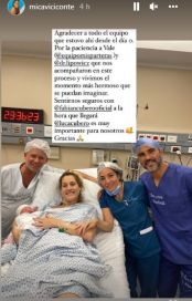 Mica Viciconte y Fabián Cubero compartieron la emotiva presentación familiar de su hijo
