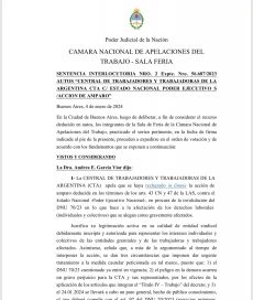 La Cámara del Trabajo le dio otro mazazo a la reforma laboral del DNU de Milei