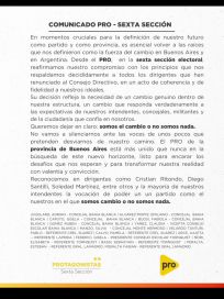 Sin señales de cambio, la interna en el PRO continúa escalando 