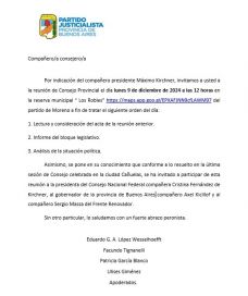 Con invitados especiales, el PJ Bonaerense tendrá su cumbre en Moreno
