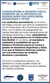 Kicillof y los gremios aeronáuticos buscan alternativas a la amenaza de privatización