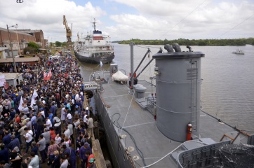 Astillero Río Santiago concretó la entrega del ARA King a la Armada